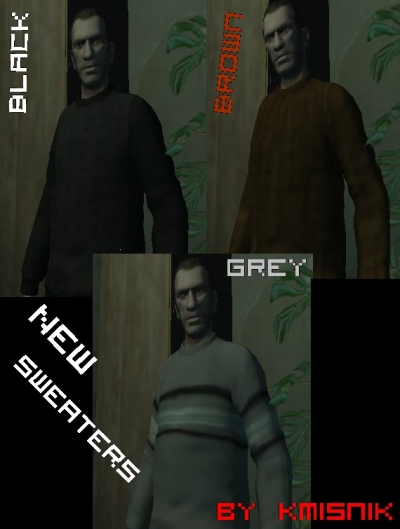 New Sweaters Black, Grey and Brown